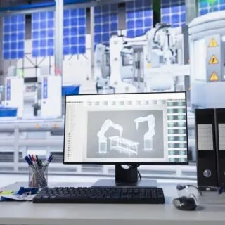 Darstellung technischer Bauteile auf einem modernen Display